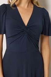 LTS Tall Women's Navy Blue Twist Front Maxi Dress | Long Tall Sally 4