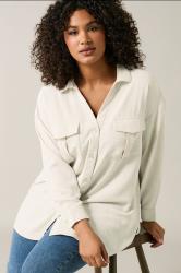 EVANS Plus Size Cream Utility Pocket Shirt | Evans 5