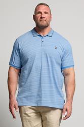 BadRhino Big & Tall Light Blue Jacquard Polo Shirt | BadRhnio 3