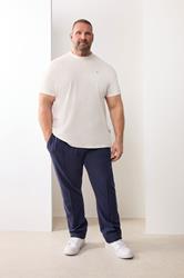 BadRhino Big & Tall Navy Blue Textured Jersey Joggers | BadRhino 1