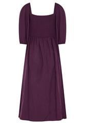 M&Co Petite Berry Purple Short Sleeve Embroidered Trim Maxi Dress | M&Co 6