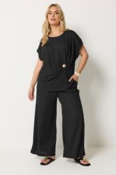 YOURS Plus Size Black Trousers | Yours Clothing 3