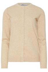 LTS PREMIUM Tall Natural Brown Button Down Cardigan