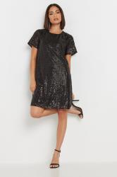 PixieGirl Black Sequin T-Shirt Dress | PixieGirl  2