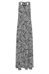 LTS Tall Black Abstract Print Racer Back Maxi Dress