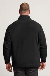 BadRhino Big & Tall Black Quarter Zip Quilted Fleece Jacket | BadRhino 4