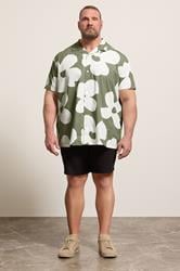 BadRhino Big & Tall Green Flower Poplin Shirt | BadRhino 1