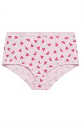 YOURSET 5 PACK Plus Size Pink Watermelon Print Full Briefs | Yours Clothing 6
