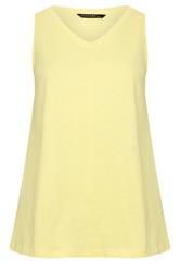 EVANS Plus Size Yellow Premium Cotton Vest Top | Evans 5