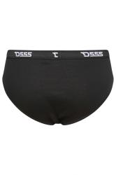 D555 2 PACK Big & Tall Black Branded Front Cotton Briefs | BadRhino 6