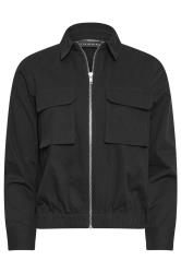 PixieGirl Black Cotton Collared Bomber Jacket | PixieGirl  5