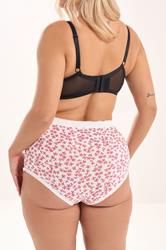 YOURSET 5 PACK Plus Size Pink & Black Floral Full Briefs | Yours Clothing 5