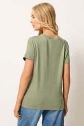 M&Co Green Heart Print Cotton T-Shirt | M&Co 2