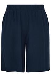 YOURS Curve Navy Blue Pull On Shorts