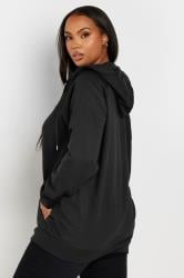 YOURS Plus Size Black Essential Zip Through Hoodie | Yours Clothing 2