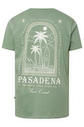 KAM Big & Tall Sage Green 'Pasadena' Reverse T-Shirt | BadRhino 4