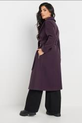 PixieGirl Petite Women's Purple Belted Wrap Coat | PixieGirl 2
