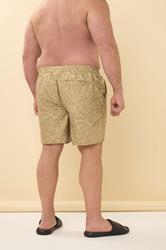 BadRhino Big & Tall Brown Abstract Print Swim Shorts | BadRhino 4