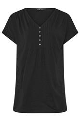 LTS Tall 2 PACK Black & White Cotton Henley Tops | Long Tall Sally 9