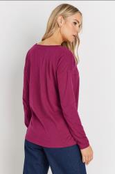 LTS Tall 2 PACK Berry Pink & Grey Cotton Long Sleeve T-Shirts | Long Tall Sally 5