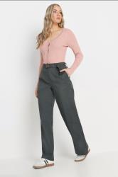 LTS Tall Charcoal Grey Buckle Belt Wide Leg Trousers | Long Tall Sally 3