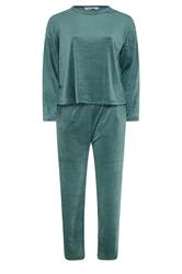 YOURS Curve Green Super Luxe Pyjama Set