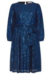 YOURS LONDON Curve Blue Sequin Skater Midi Dress