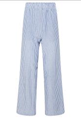 PixieGirl Petite Blue Linen Striped Wide Leg Trousers