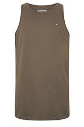 BadRhino Big & Tall 3 Pack Blue/Green/Brown Extra Long Plain Vest Top | BadRhino 9