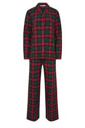 LTS Tall Red & Green Cotton Check Pyjama Set