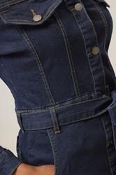 M&Co Indigo Blue Denim Shirt Dress 4