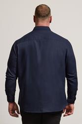 BadRhino Big & Tall Navy Blue Long Sleeve Oxford Shirt | BadRhino 4