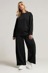 YOURS Plus Size Black Button Cardigan | Yours Clothing 1