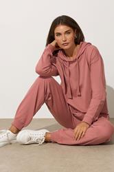 LTS Tall Coral Pink Jersey Drawcord Hoodie | Long Tall Sally 6