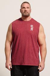 BadRhino Big & Tall Red Acid Wash Graphic Vest | BadRhino 3