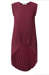 YOURS LONDON Curve Purple Pleated Top