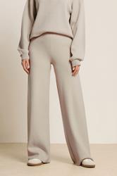 LTS PREMIUM Tall Beige Brown Knitted Wide Leg Trousers | Long Tall Sally 1