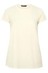 YOURS Curve Butter Yellow Core T-Shirt