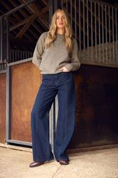 LTS Tall Blue Seam Front Pocket Wide Leg Jeans | Long Tall Sally  3