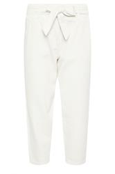 PixieGirl Petite White Belted Barrel Jeans