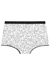 YOURSET 5 PACK Curve Black Perfume Bottle Print Shorts | Yours Clothing 8