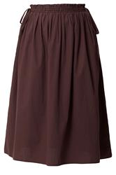 YOURS Curve Chocolate Brown Poplin Midi Skirt