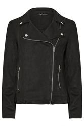M&Co Black Faux Suede Biker Jacket | BadRhino 5