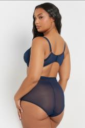 YOURSET 2 PACK Plus Size Navy Blue & White Embroidered Full Briefs | Yours Clothing 6