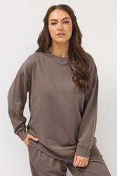 YOURS Plus Size Chocolate Brown Sweatshirt | Yours Clothing 2