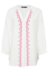 YOURS Plus Size White Embroidered Cheesecloth Shirt | Yours Clothing 7