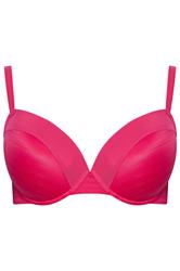 YOURSET 2 PACK Plus Size Black & Pink Burnout Stripe T-Shirt Bras | Yours Clothing 9