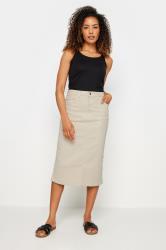 M&Co Cream Ecru Denim Midi Skirt | M&Co  2