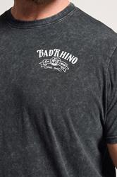 BadRhino Big & Tall Black Acid Wash Whiskey Rodeo Graphic T-Shirt | BadRhino 4