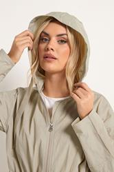 YOURS Plus Size Natural Brown Lightweight Longline Parka Jacket | Yours Clothing 4